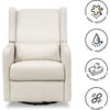 Arlo Recliner and Swivel Glider, Cream Linen - Nursery Chairs - 6