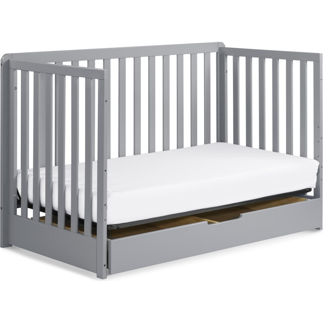 Colby 4-in-1 Convertible Crib With Trundle Drawer, Grey - Cribs - 7