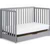 Colby 4-in-1 Convertible Crib With Trundle Drawer, Grey - Cribs - 7