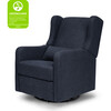 Arlo Recliner and Swivel Glider, Navy Linen - Nursery Chairs - 8 - thumbnail