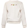 Kids Good Vibes Sweatshirt, Cream - Sweatshirts - 1 - thumbnail