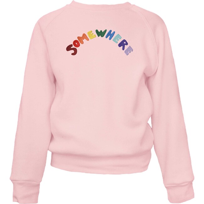 Kids SOMEWHERE Classic Crew Sweatshirt, Sunset Pink