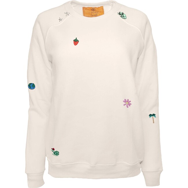 Women's Sprinkle Classic Crew Sweatshirt, Cream