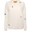 Women's Sprinkle Classic Crew Sweatshirt, Cream - Sweatshirts - 1 - thumbnail