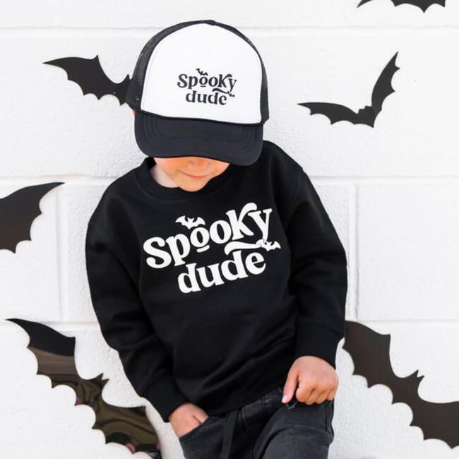 Spooky Dude L/S Sweatshirt, Black - Sweatshirts - 3