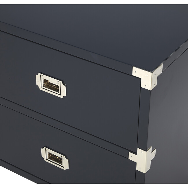 Anew 2-Drawer Campaign Dresser, Blue - Dressers - 3