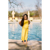 Ribbed Knit Cotton Set, Golden - Mixed Apparel Set - 3