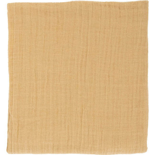 Organic Cotton Muslin Swaddle Blanket, Wheat - Swaddles - 1