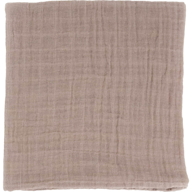 Organic Cotton Muslin Swaddle Blanket, Driftwood - Swaddles - 1