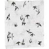 Organic Cotton Muslin Swaddle Blanket, Swallows - Swaddles - 1 - thumbnail