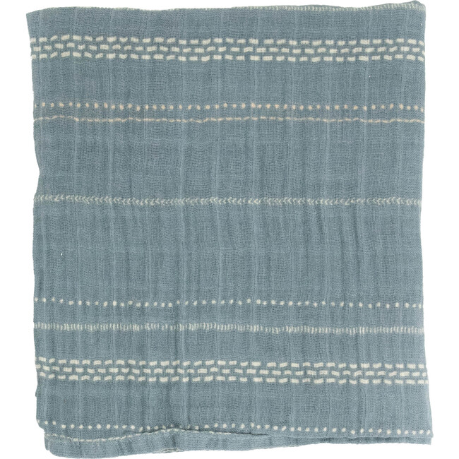 Organic Cotton Muslin Swaddle Blanket, Stillwater Stitch