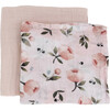 Organic Cotton Muslin Swaddle Blanket Set, Watercolor Floret - Swaddles - 1 - thumbnail