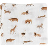 Organic Cotton Muslin Swaddle Blanket, Animal Crackers - Swaddles - 1 - thumbnail