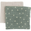 Organic Cotton Muslin Swaddle Blanket Set, Sage Suns - Swaddles - 1 - thumbnail