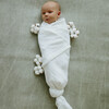 Organic Cotton Muslin Swaddle Blanket Set, White - Swaddles - 2 - thumbnail