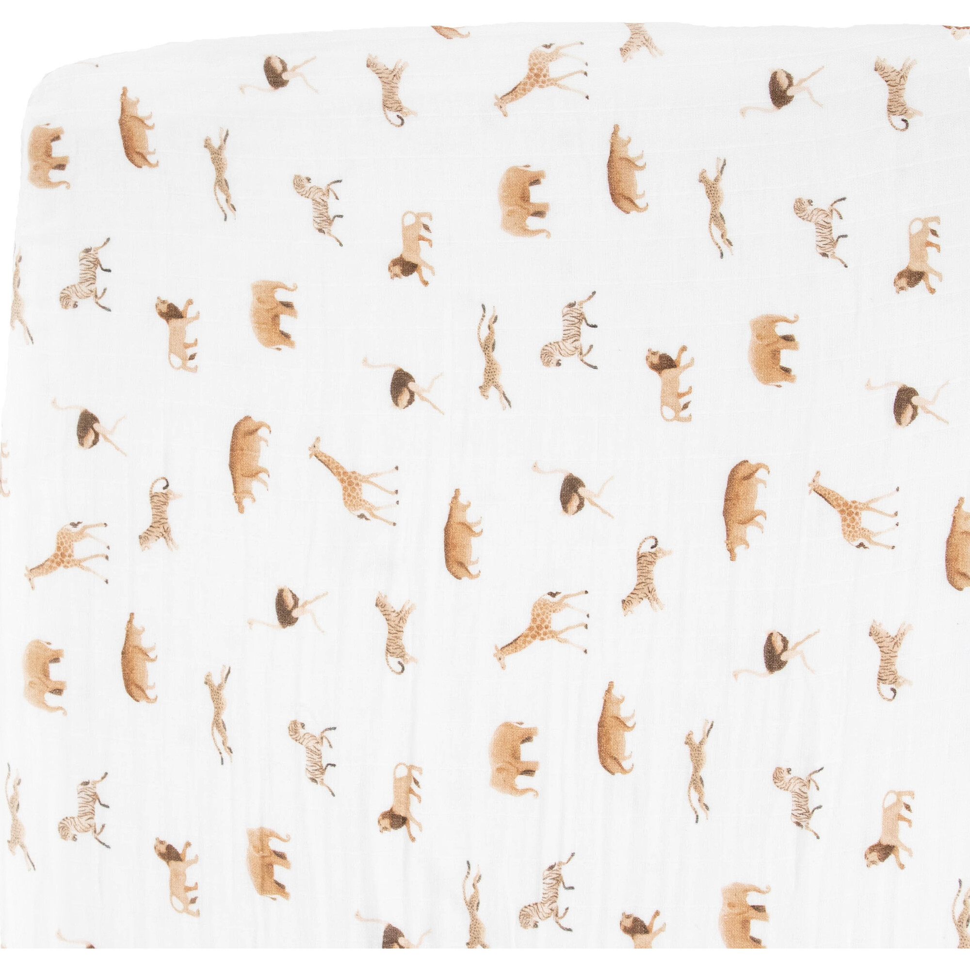 Organic Cotton Muslin Crib Sheet, Animal Crackers - Crib Sheets - 1