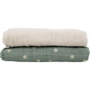 Organic Cotton Muslin Swaddle Blanket Set, Sage Suns - Swaddles - 3 - thumbnail
