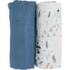 Cotton Muslin Swaddle Blanket Set, Dragon Days - Swaddles - 1 - thumbnail