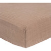 Organic Cotton Muslin Crib Sheet, Driftwood - Sheets - 4 - thumbnail