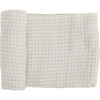 Cotton Muslin Swaddle Blanket, Tan Gingham - Swaddles - 1 - thumbnail