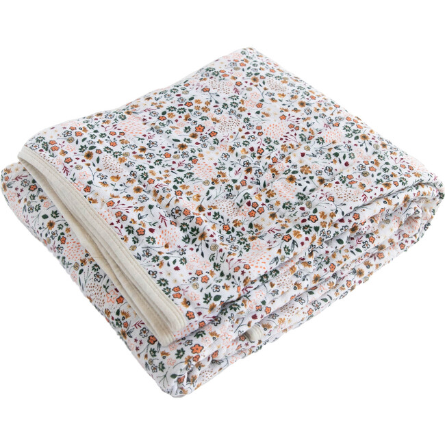 Cotton Muslin Quilt, Pressed Petals - Quilts - 1