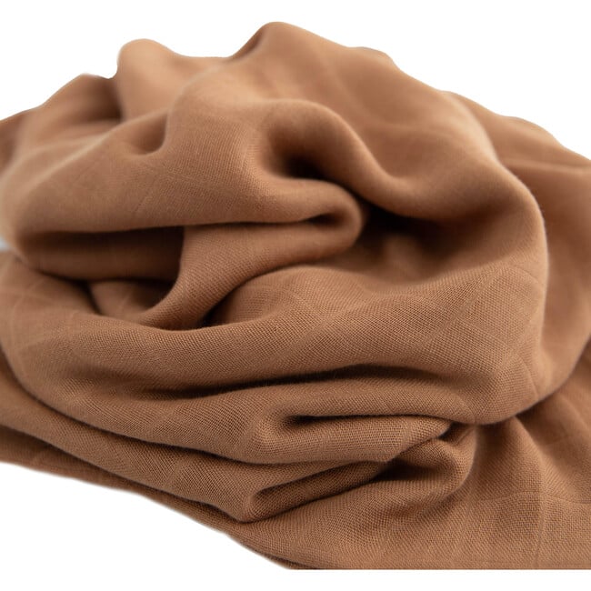 Cotton Muslin Swaddle Blanket Set, Caramel - Swaddles - 3