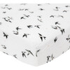 Organic Cotton Muslin Crib Sheet, Swallows - Crib Sheets - 4