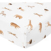 Organic Cotton Muslin Crib Sheet, Animal Crackers - Crib Sheets - 4