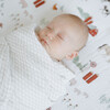 Cotton Muslin Swaddle Blanket, Tan Gingham - Swaddles - 2