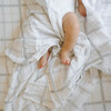 Cotton Muslin Swaddle Blanket, Grey Plaid - Swaddles - 2 - thumbnail