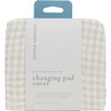 Cotton Muslin Changing Pad Cover, Tan Gingham - Changing Pads - 1 - thumbnail