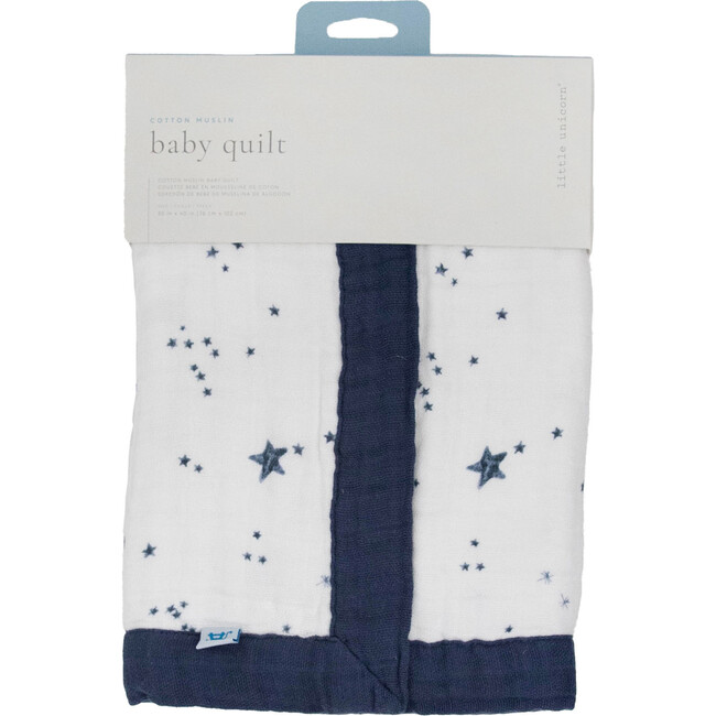 Cotton Muslin Baby Quilt, Shooting Stars