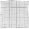 Cotton Muslin Swaddle Blanket, Grey Plaid - Swaddles - 4