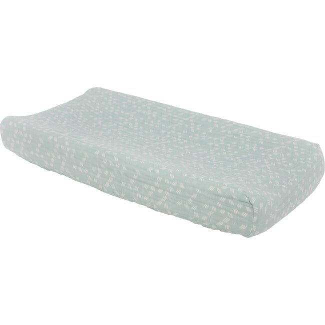 Cotton Muslin Changing Pad Cover, Misty Field - Changing Pads - 3