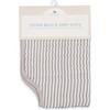 Cotton Muslin Burp Cloth, Grey Stripe - Bibs - 3 - thumbnail