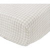 Cotton Muslin Changing Pad Cover, Tan Gingham - Changing Pads - 4 - thumbnail