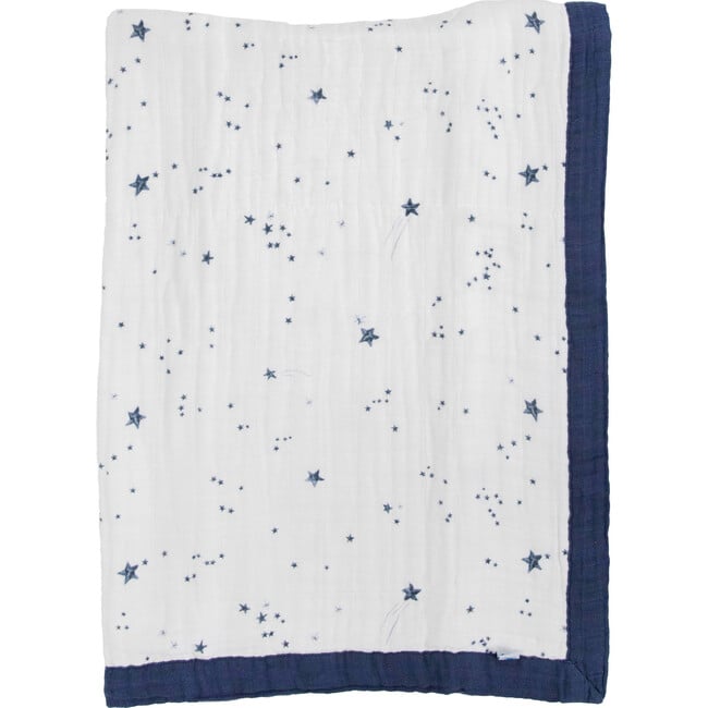 Cotton Muslin Baby Quilt, Shooting Stars - Quilts - 4