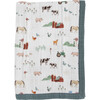 Cotton Muslin Baby Quilt, Farmyard - Quilts - 3