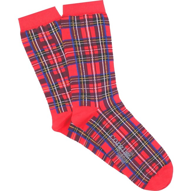 Great British Cotton Socks, Red Tartan