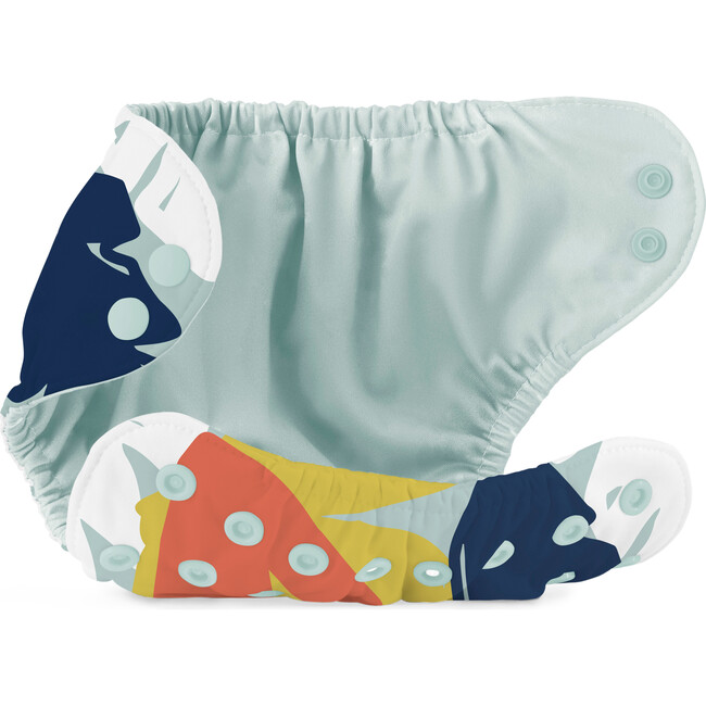 Reusable & Waterproof Cloth Diaper Outer, Monstera - Diapers - 4