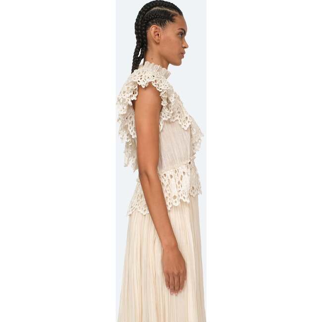 Women's Elise Top, Cream - Blouses - 4