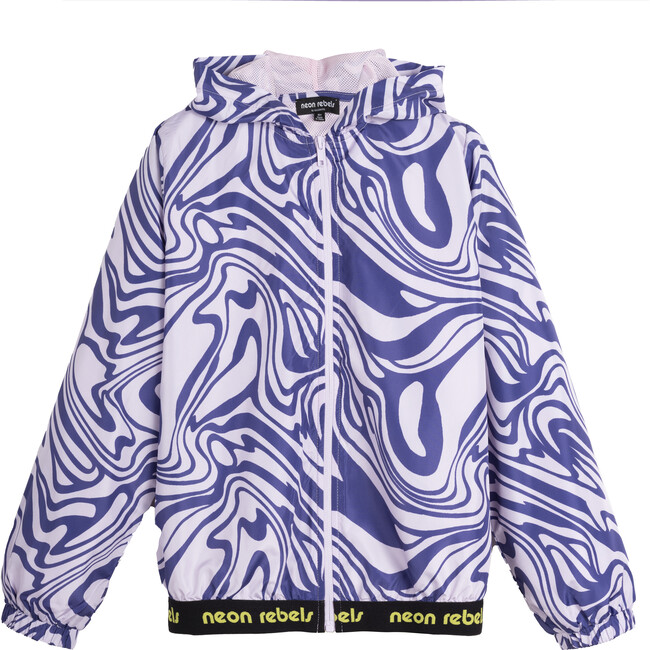 Xenia Athletic Jacket, Trippy Swirl - Jackets - 1