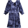 Darby Ruffle Dress, Indigo Tie Dye - Dresses - 1 - thumbnail