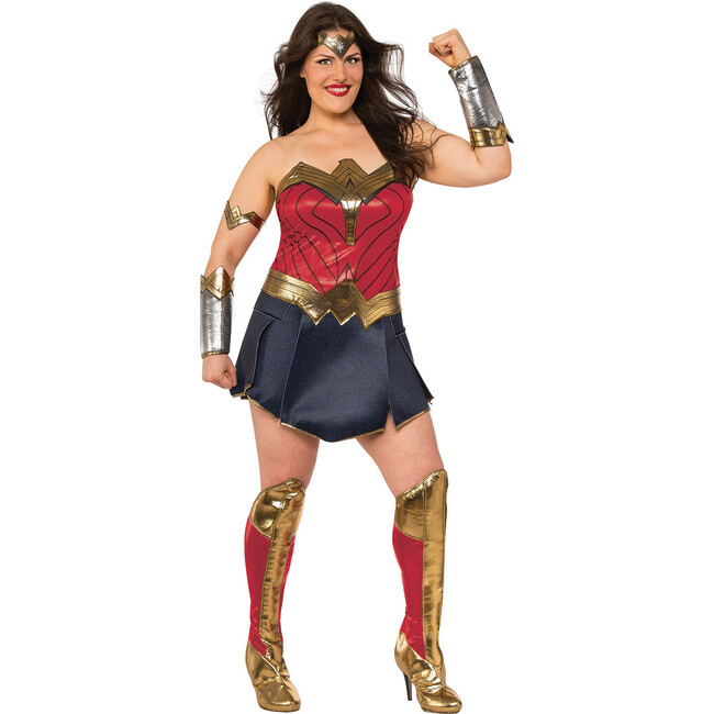 Justice League Wonder Woman Adult Plus Costume, Multi