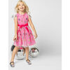 Aster Sequin Star Tulle Girls Party Dress, Pink - Dresses - 2