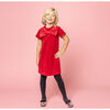 Coco Bow Velvet Girls Party Dress, Red - Dresses - 2