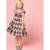 Poppy Smocked Plaid Tartan Girls Party Dress, White - Dresses - 2