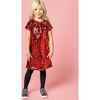 Coco Sequin Girls Party Dress, Red - Dresses - 2
