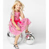 Aster Sequin Star Tulle Girls Party Dress, Pink - Dresses - 5