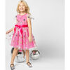 Aster Sequin Star Tulle Girls Party Dress, Pink - Dresses - 6
